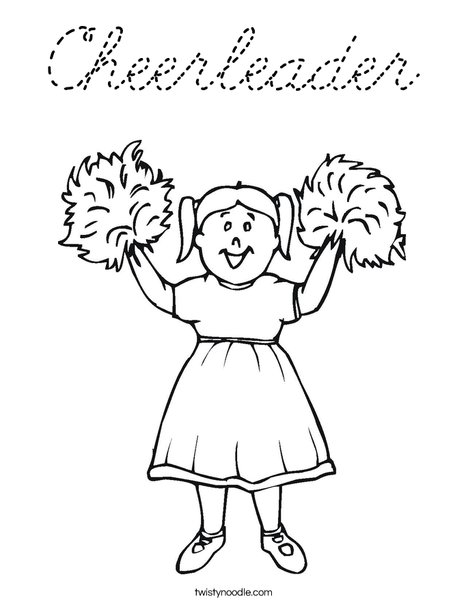 Girl Cheerleader Coloring Page