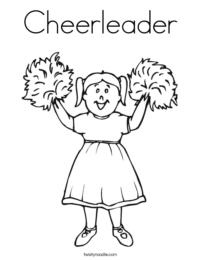 Cheerleader Coloring Page