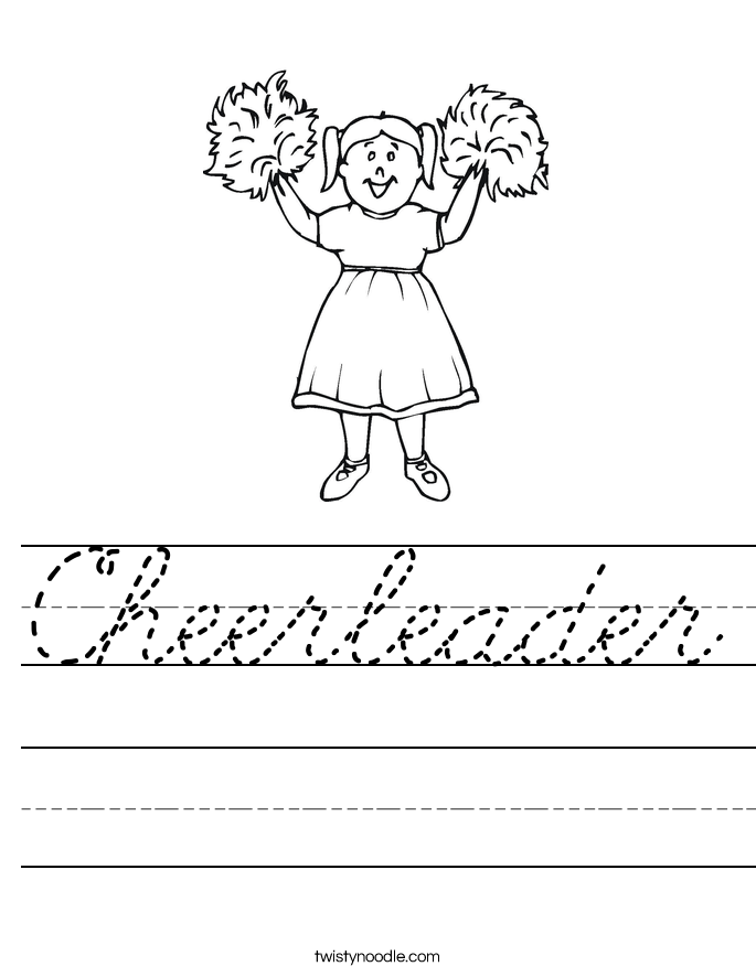 Cheerleader Worksheet