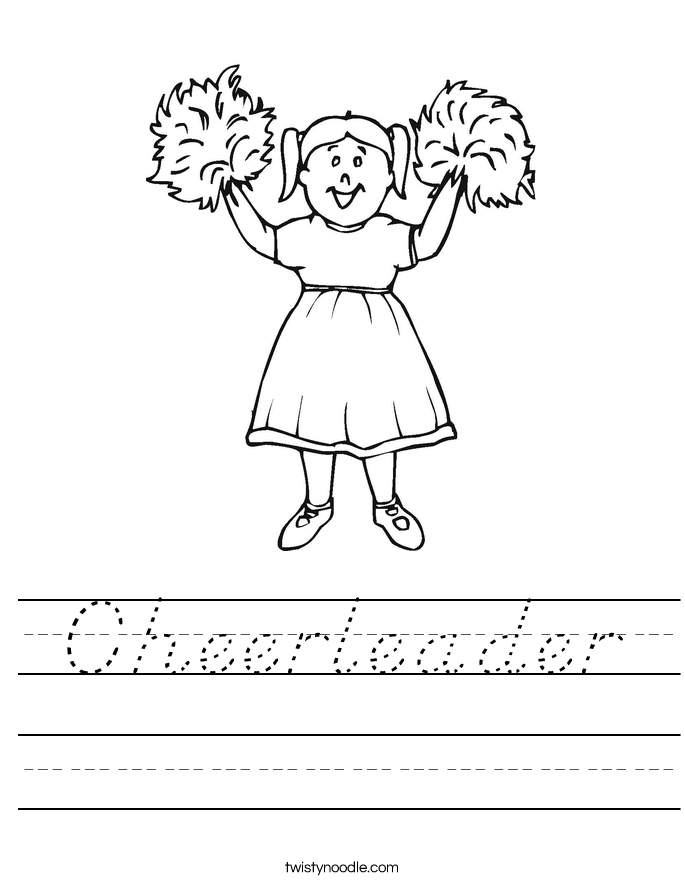 Cheerleader Worksheet