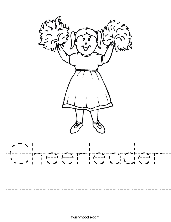 Cheerleader Worksheet