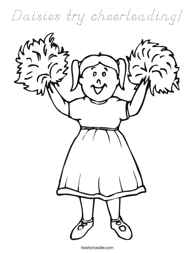 Daisies try cheerleading! Coloring Page
