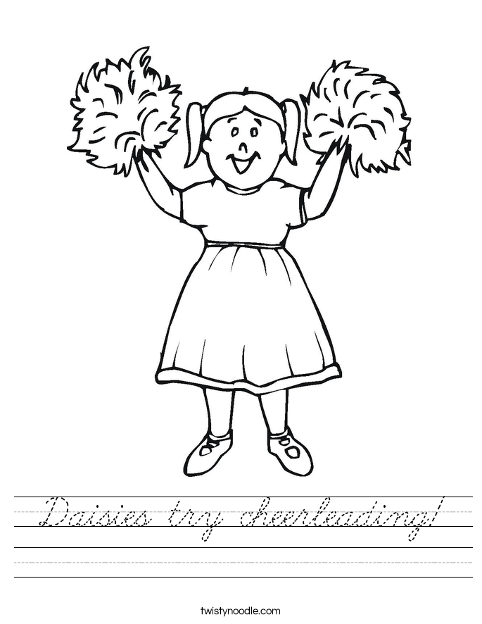 Daisies try cheerleading! Worksheet