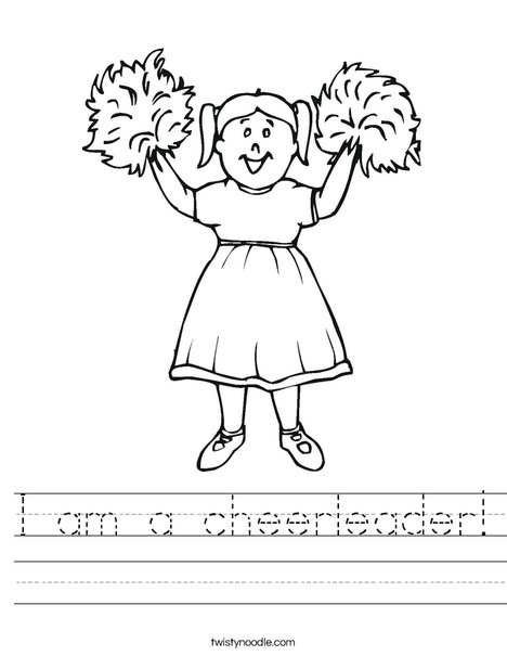 Girl Cheerleader Worksheet