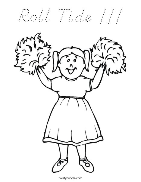 Girl Cheerleader Coloring Page