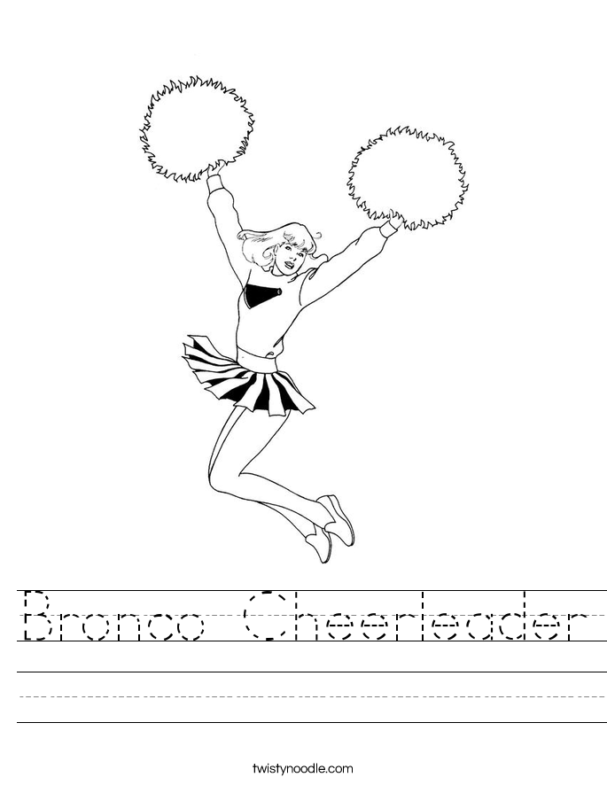 Bronco Cheerleader Worksheet