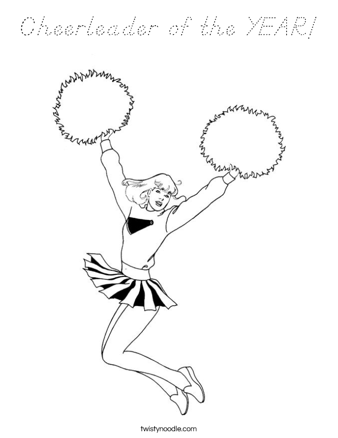 Cheerleader of the YEAR! Coloring Page