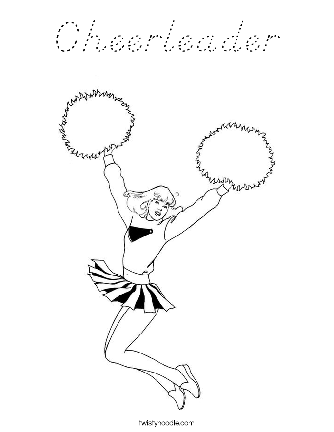 Cheerleader Coloring Page