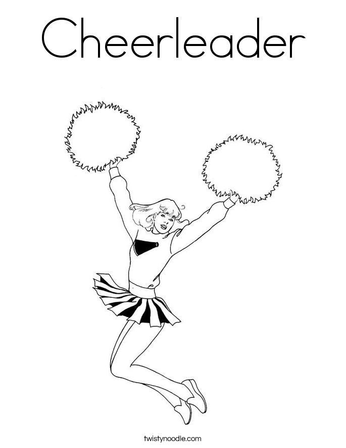 Cheerleader Coloring Page