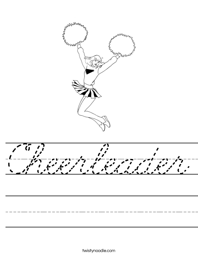 Cheerleader Worksheet