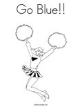 Go Blue!! Coloring Page