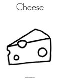 Cheese Coloring Page