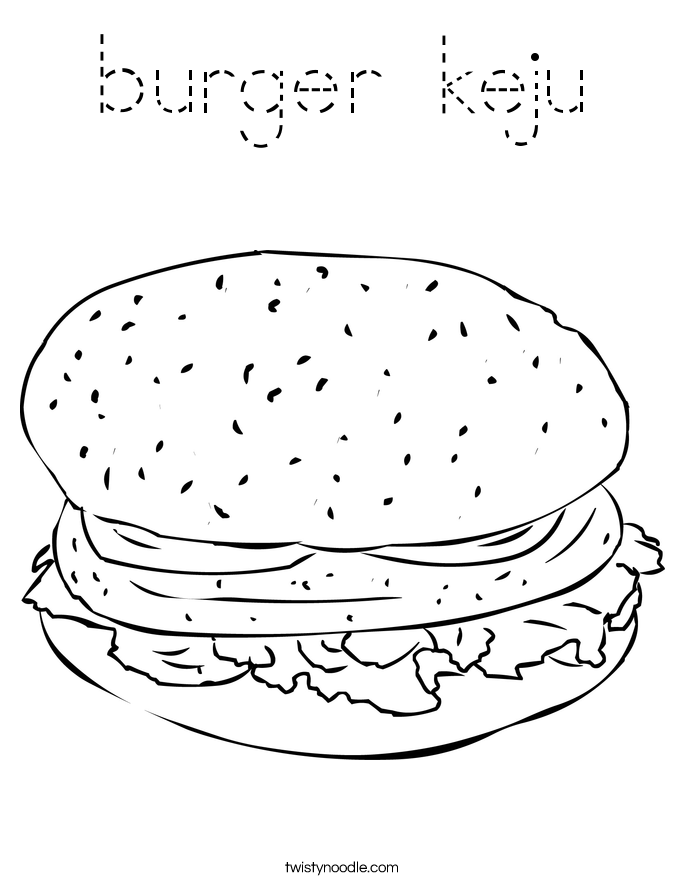 burger keju Coloring Page
