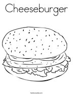Cheeseburger Coloring Page