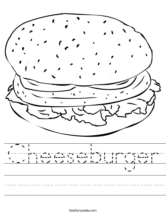 Cheeseburger Worksheet