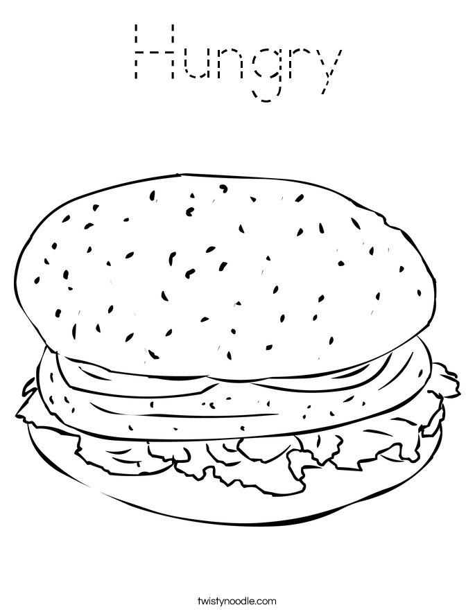 Hungry Coloring Page