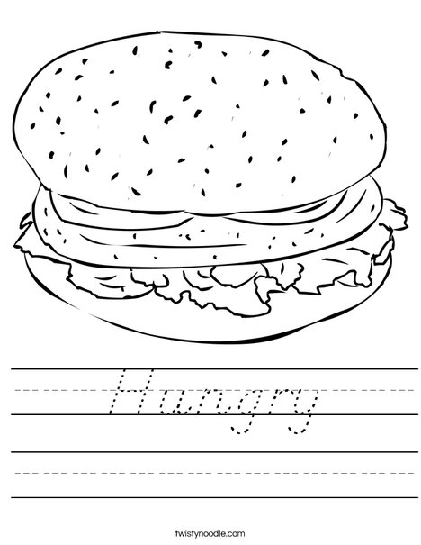 Cheeseburger Worksheet