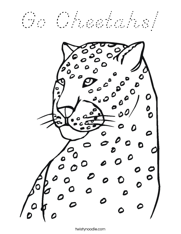 Go Cheetahs! Coloring Page