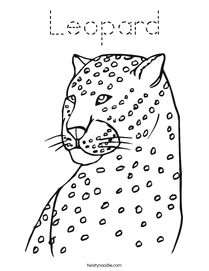 Leopard Coloring Page