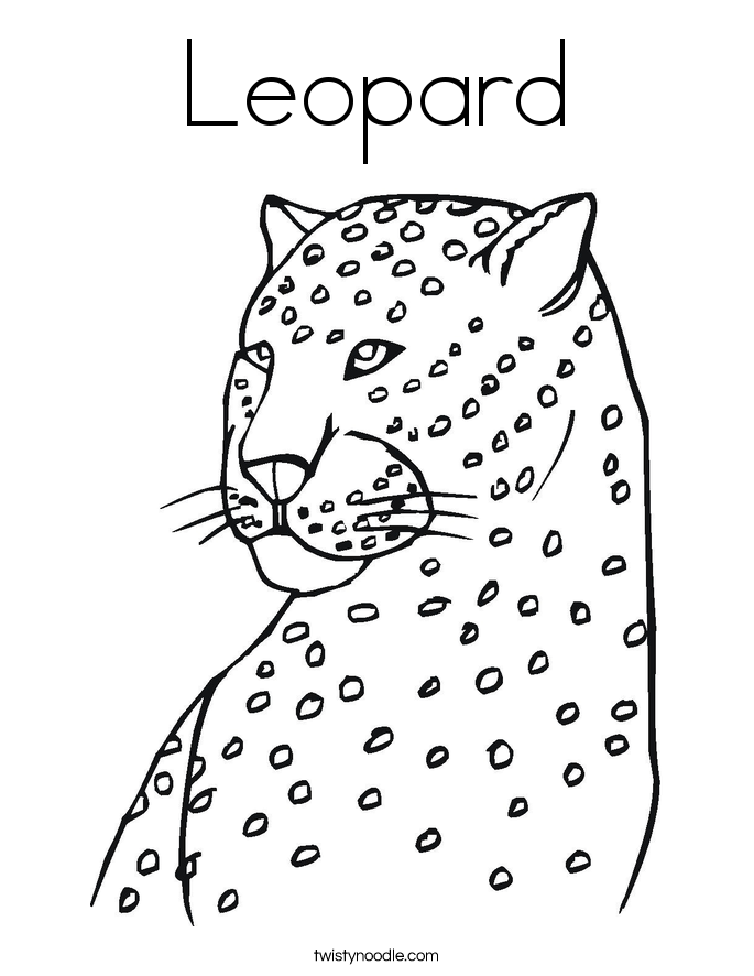 Leopard Coloring Page