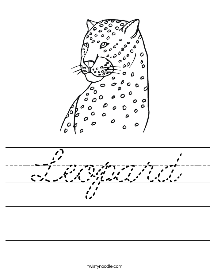 Leopard Worksheet