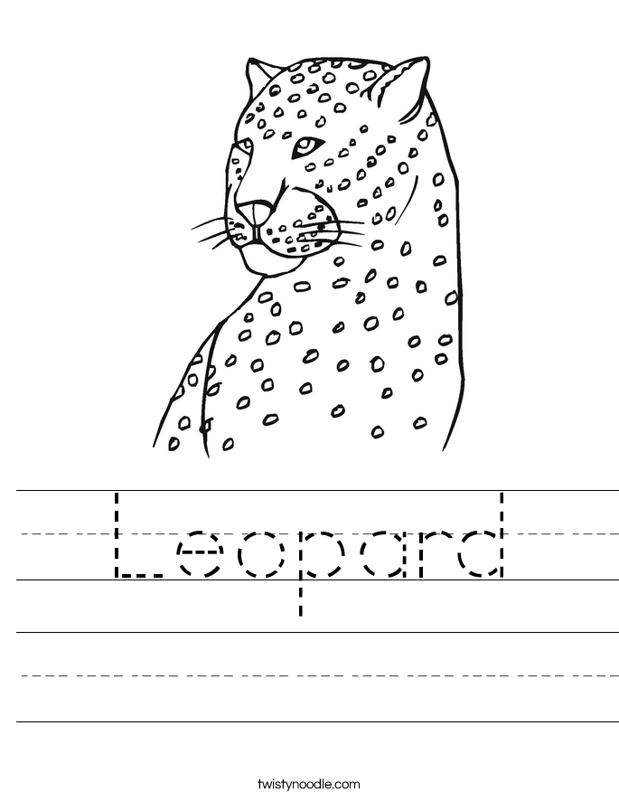 Leopard Worksheet