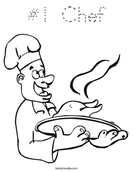 Chef Coloring Page