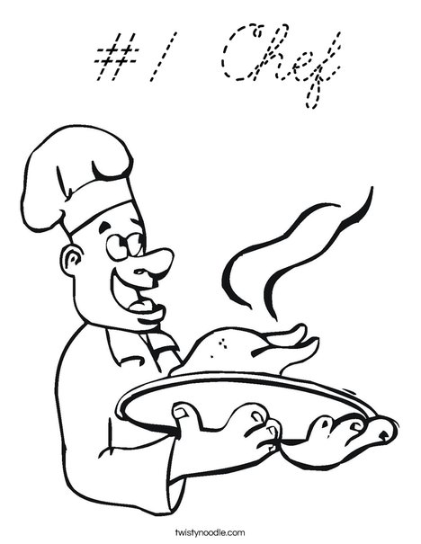Chef Coloring Page