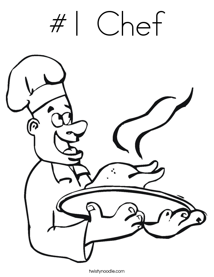 #1 Chef Coloring Page