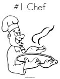 #1 Chef Coloring Page