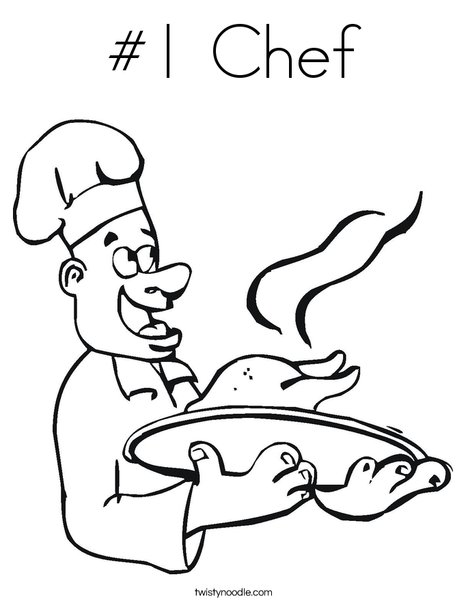 Chef Coloring Page