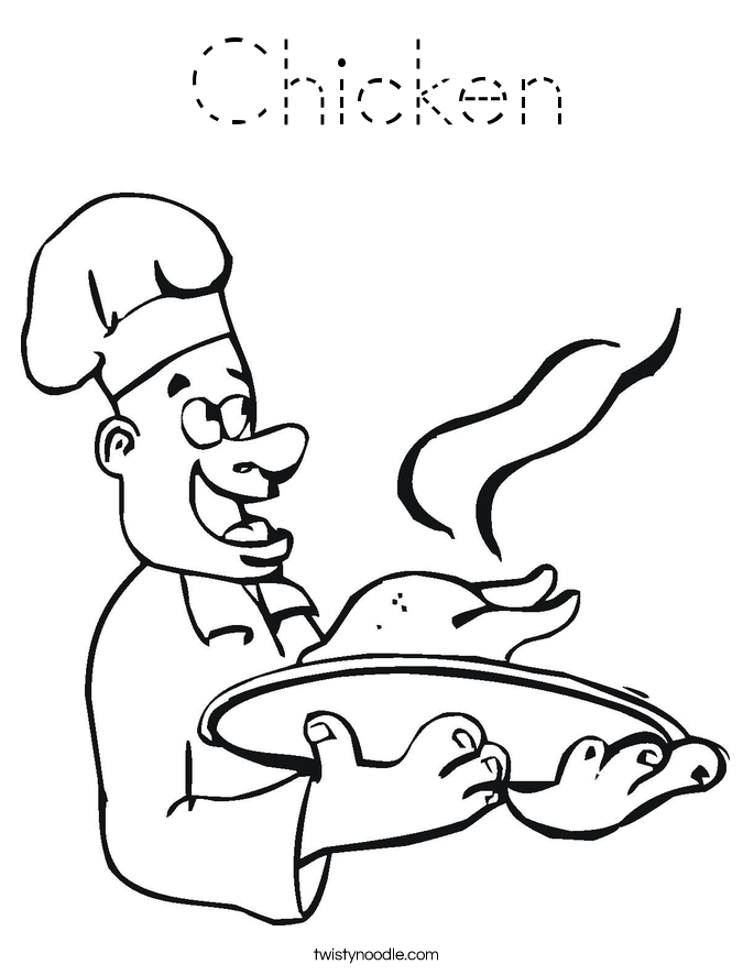 Chicken Coloring Page