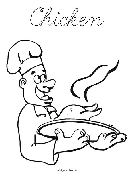 Chef Coloring Page