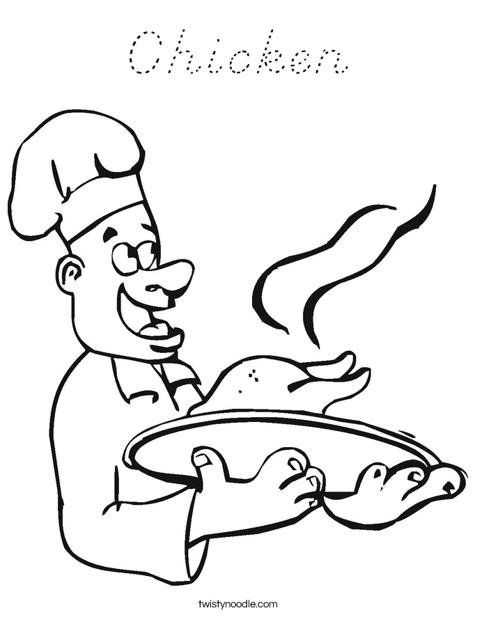 Chicken Coloring Page