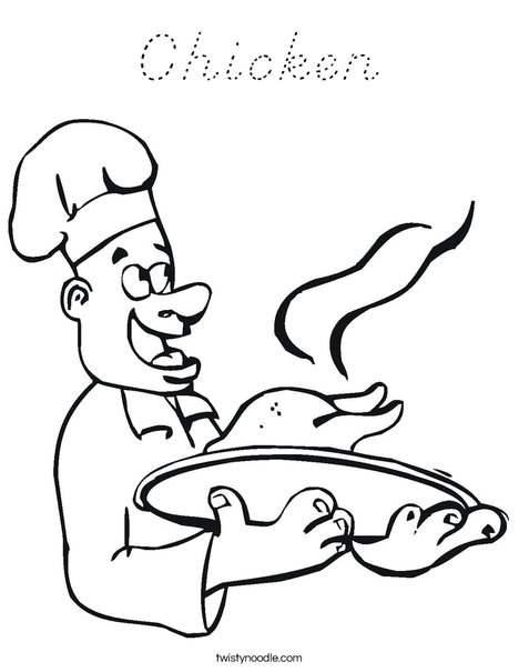 Chef Coloring Page
