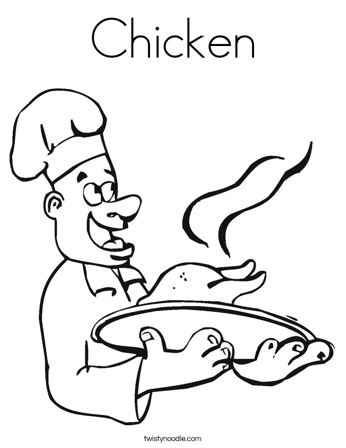 Chicken Coloring Page