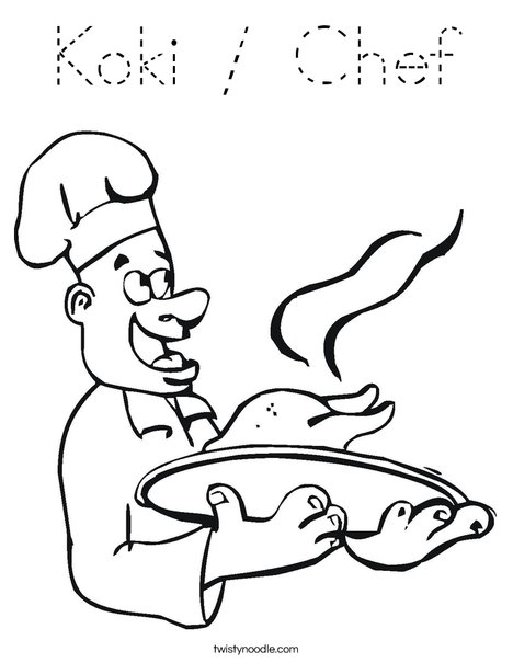 Chef Coloring Page
