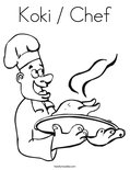 Koki / Chef Coloring Page