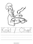 Koki / Chef Worksheet