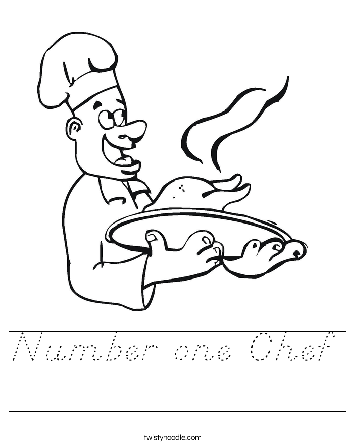 Number one Chef Worksheet