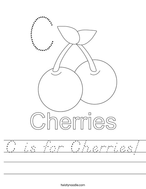 Cherries starts with C! Worksheet