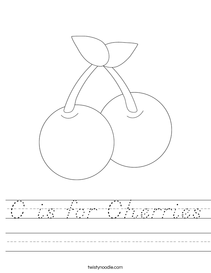 C is for Cherries Worksheet