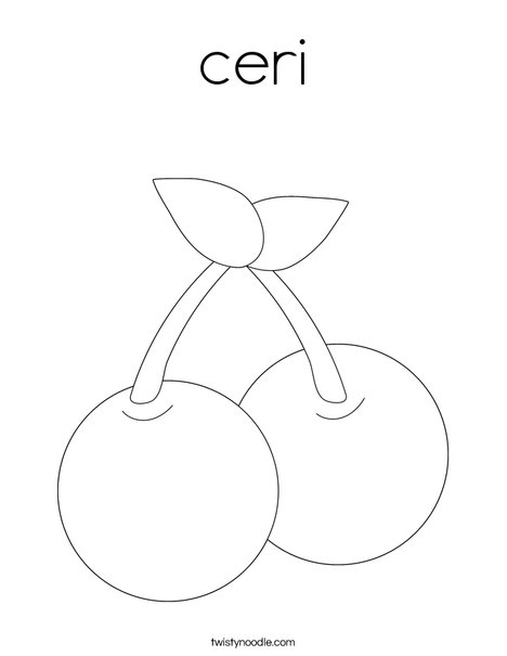 Cherries Coloring Page