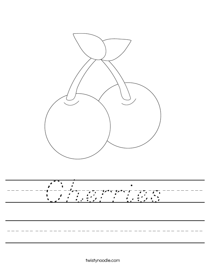 Cherries Worksheet