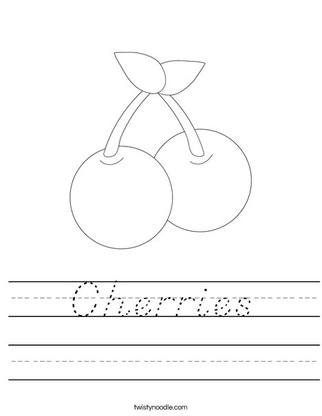 Cherries Worksheet