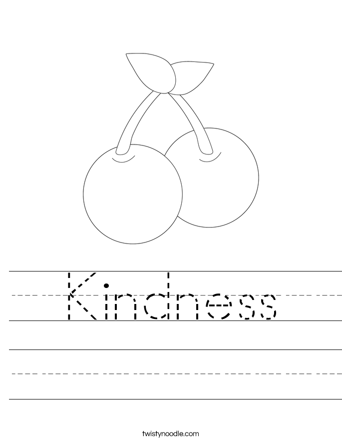 Kindness Worksheet