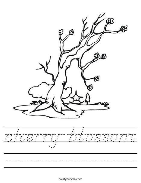 Cherry Blossom Tree Worksheet