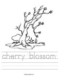 cherry blossom Worksheet