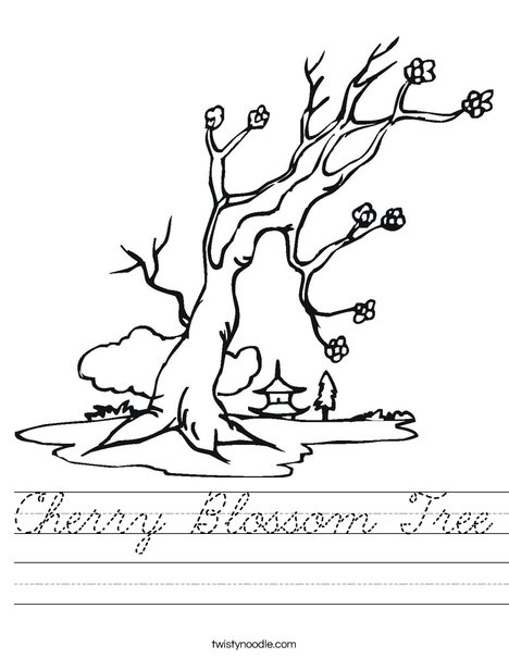 Cherry Blossom Tree Worksheet