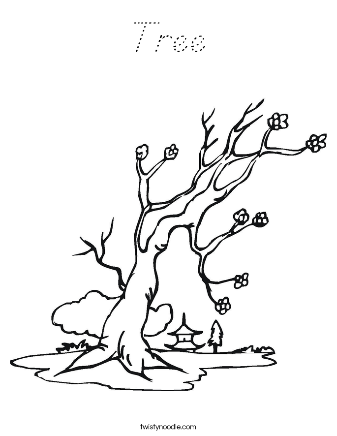 Tree Coloring Page